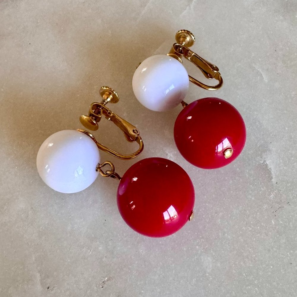 Napier Ball Drop Clip on Earrings
